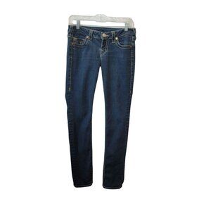True Religion Womens Skinny Jeans Size 28 Dark Wash Denim